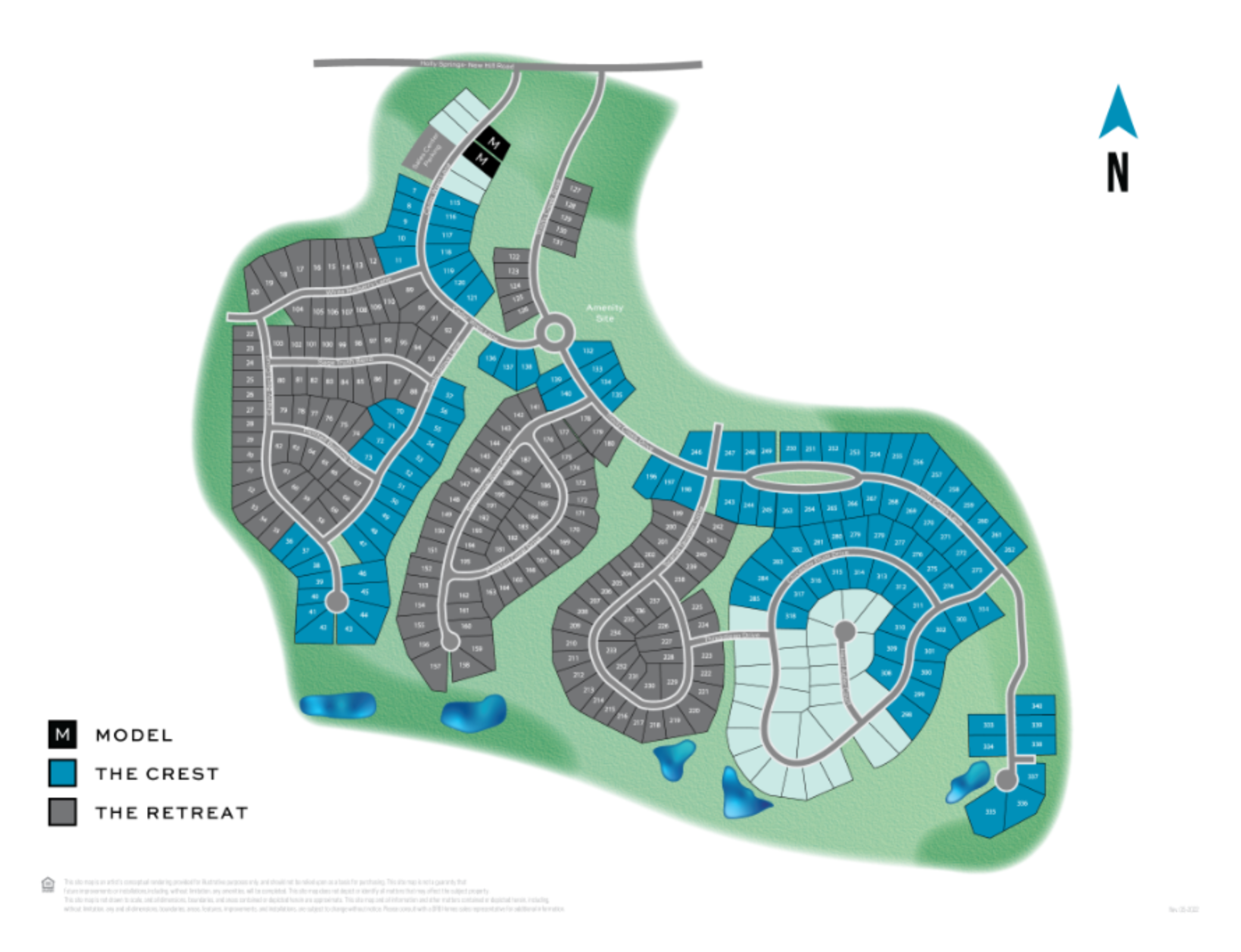 Trinity Creek - The Crest Site Plan | Raleigh NC | DRB Homes