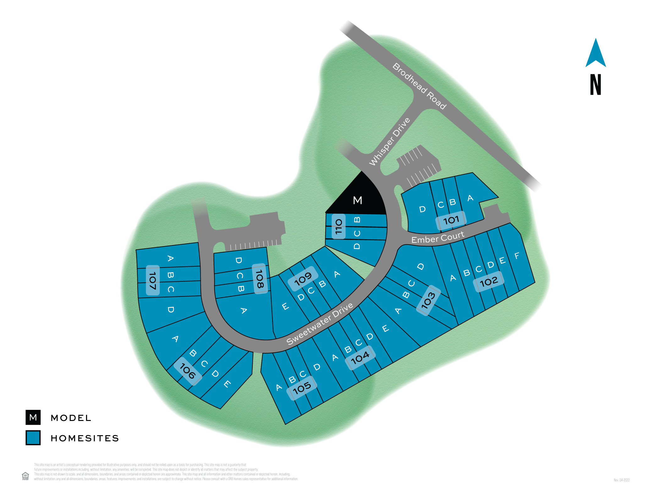 Rolling Hills Site Plan Pittsburgh PA DRB Homes